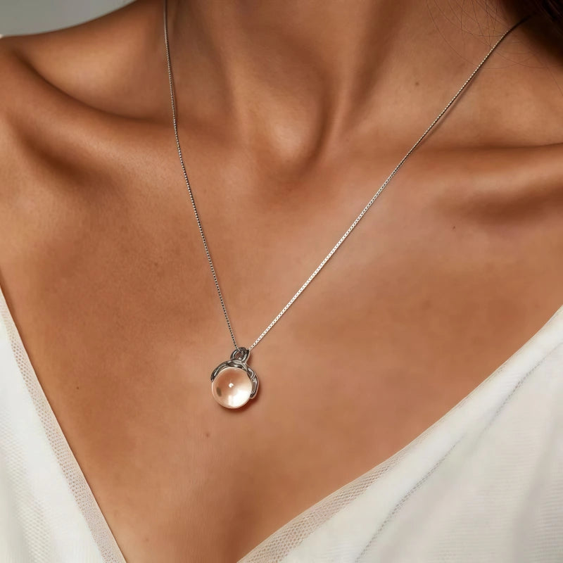 Collier en cristal naturel White Isle
