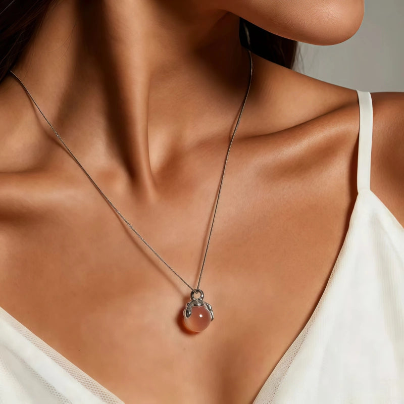 Collier en cristal naturel White Isle
