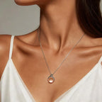 Natural White Crystal Necklace, Pure Silver Irregular Minimalist Necklace
