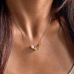 Collier Citrine et Quartz Rutile Doré – Attirez la Richesse et le Succès Professionnel, Pleine Énergie Positive