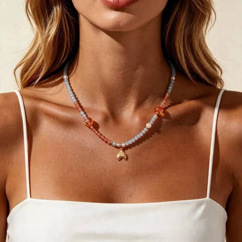 Aquamarine & Multi-Stones Necklace– Calm Mind, Open Heart, Attract Balance