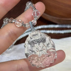 Collier Renard à Neuf Queues en Quartz Clair – Sagesse, Protection, Abondance