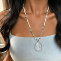 Collier Renard à Neuf Queues en Quartz Clair – Sagesse, Protection, Abondance