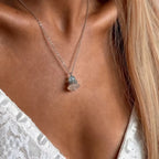 Collier Aigue-marine & Agate Naturelles - Équilibre l'Élément Eau, Améliore la Communication, Apaise l'Humeur