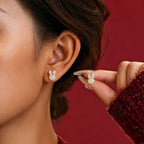 Boucles d'oreilles Calypsa Bunny en jade Hetian naturel