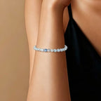 Bracelet en aigue-marine naturelle « Le courage du marin »