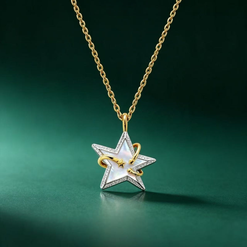 Polaris Mother-of-Pearl Necklace - Guarding Inner Intuition and Positive Intentions
