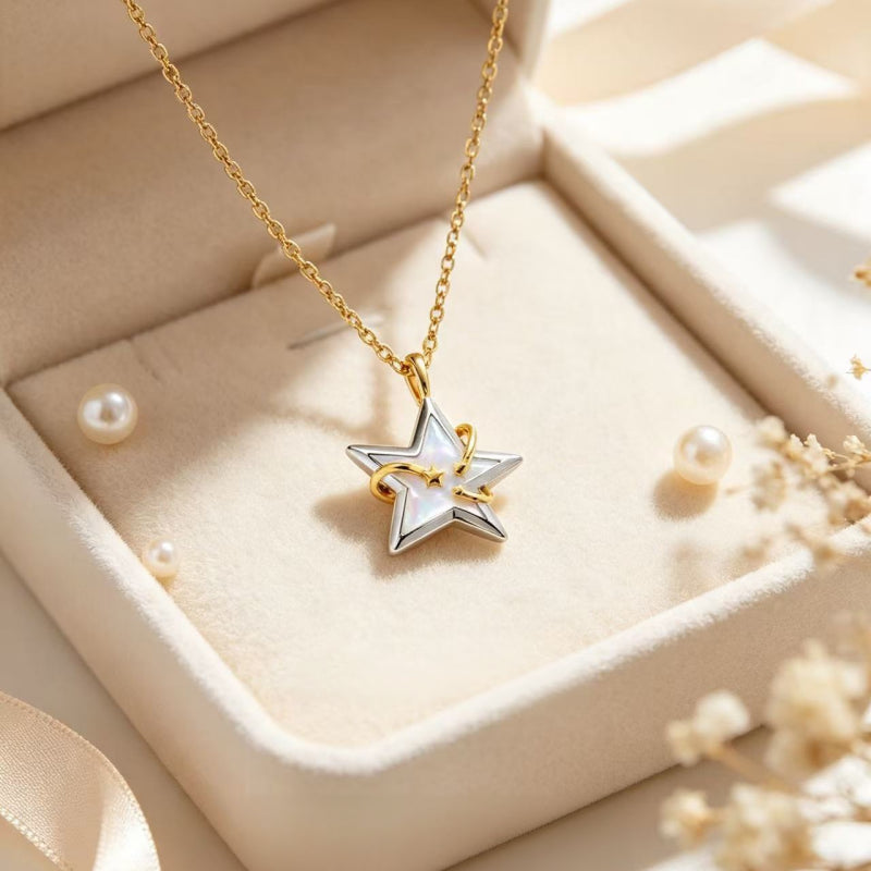 Polaris Mother-of-Pearl Necklace - Guarding Inner Intuition and Positive Intentions