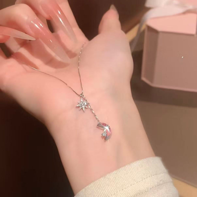Twilight Shine Moon & Star Necklace - Calm Your Soul
