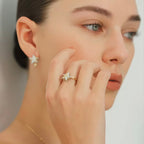 Bague ouverte Polaris en Nacre – Guidée par la Lumière, Bénie par la Lune
