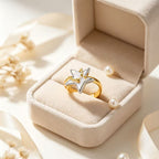 Bague ouverte Polaris en Nacre – Guidée par la Lumière, Bénie par la Lune