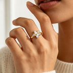 Bague ouverte Polaris en Nacre – Guidée par la Lumière, Bénie par la Lune