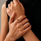 Bague trèfle étoile porte-bonheur – Guidée par les étoiles, gardée par le trèfle