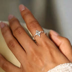 Bague Polaris Aqua Star – Bijou en cristal porte-bonheur
