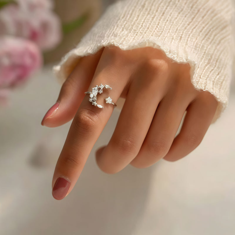 Bague en améthyste naturelle irrégulière – Calme l'esprit, approfondit l'intuition, attire la paix