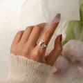 Star Moon Open Ring - Gentle Protection, Smooth Life