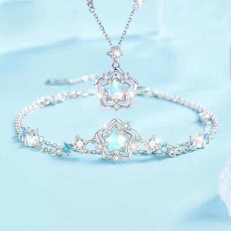 Moon & Star Silver Bracelet — for Cosmic Guidance