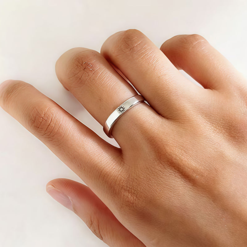 Sun and Moon Stay Together Couple Ring