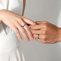 Starry Sky Sun Moon Couple Ring