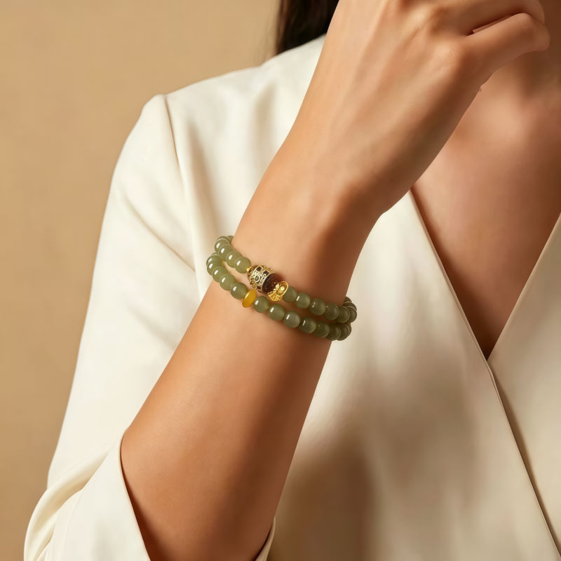 Bracelet Noble Cheval en Jade de Hetian