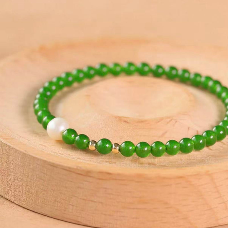 Natural Hetian Jade Lucky Clover/Pearl/Butterfly Bracelets - New Beginnings