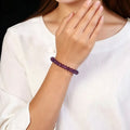 Natural Cut Amethyst Bracelet - Inner Peace and Strength