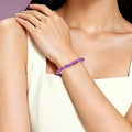 Natural Amethyst Pill Bracelet - Wisdom and Calm
