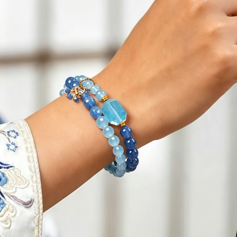 Bracelet aigue-marine Mana Bar