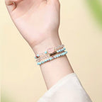 Natural Clear/Rose Quartz Shoushan Stone Lucky Charm Bracelet - Protection & Safety