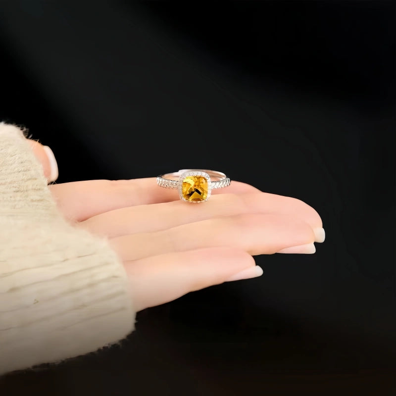 Natural Citrine Ring - Boosting Career Luck and Fortune