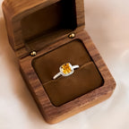 Bague porte-bonheur en citrine naturelle