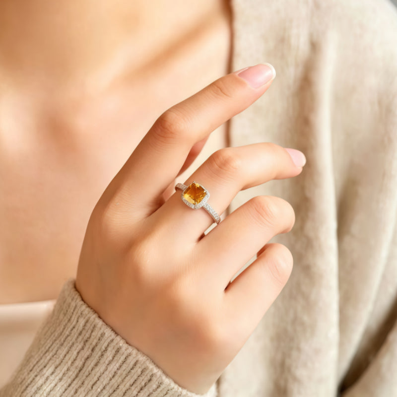 Natural Citrine Ring - Boosting Career Luck and Fortune