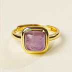 Bague en améthyste naturelle « Paix élégante et Chance »