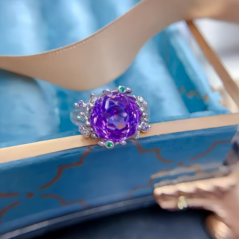 Natural Amethyst Bloom Ring