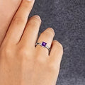 Elegant Princess Natural Amethyst Ring