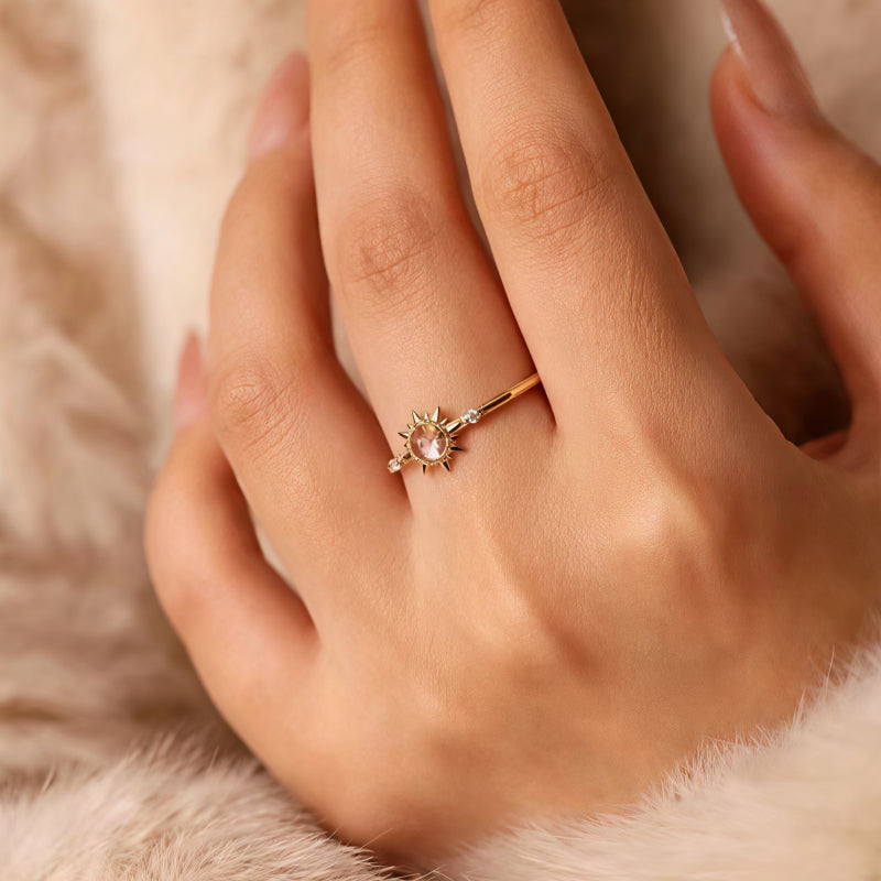 Natural Clear Crystal Ring – Clarity, Balance & Good Fortune