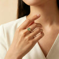 Bague ouverte en jade Hetian – Douce chance, garde intemporelle
