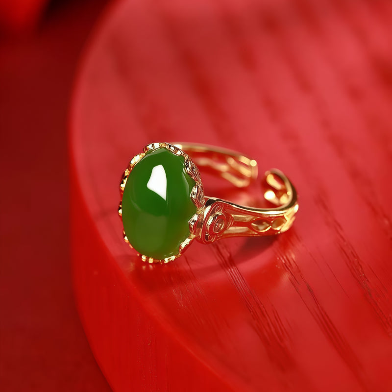 Bague porte-bonheur en Jade de Hetian – Une touche de chance au quotidien
