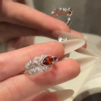 Bague en Citrine Naturelle Plume de Phénix - Attire la Richesse, Gardien de Fortune