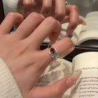 Bague en Citrine Naturelle Plume de Phénix - Attire la Richesse, Gardien de Fortune