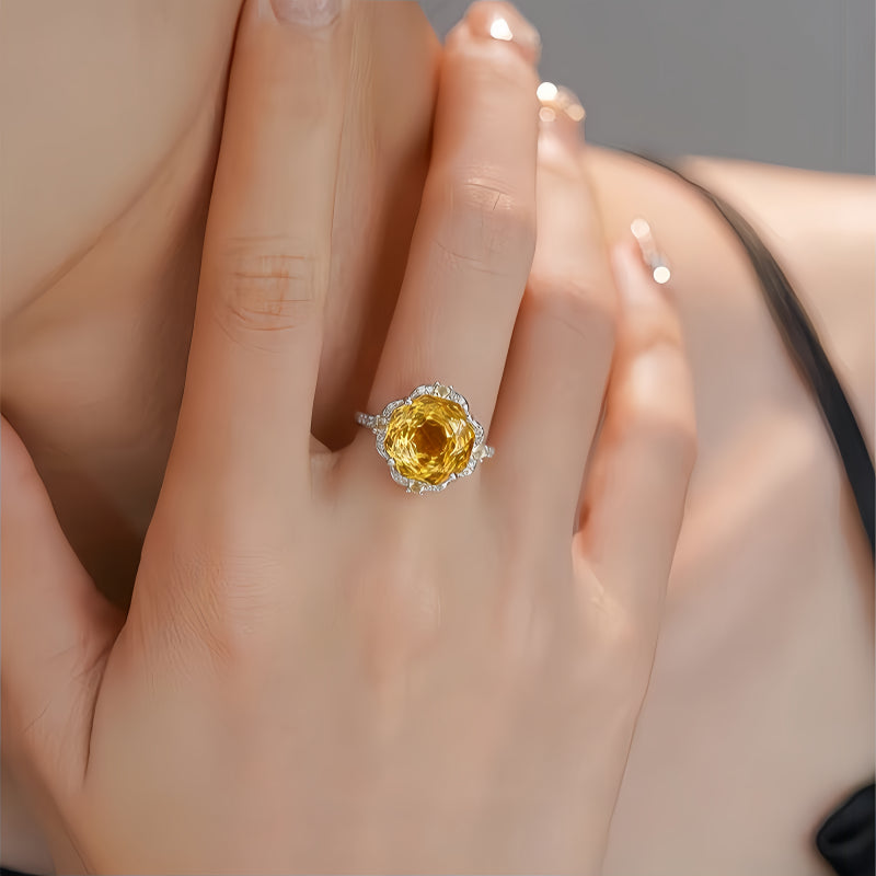 Bague Rose Citrine Naturelle sous le soleil – L'abondance à chaque éclat