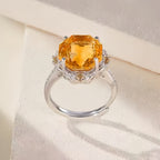 Bague Rose Citrine Naturelle sous le soleil – L'abondance à chaque éclat