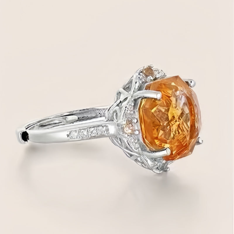 Bague Rose Citrine Naturelle sous le soleil – L'abondance à chaque éclat