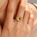 Bague Rose Citrine Naturelle sous le soleil – L'abondance à chaque éclat
