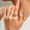 Natural Citrine Sunflower Ring – Wear Fortune, Attract Wealth