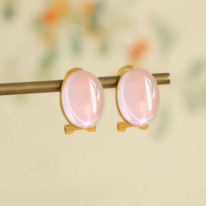 Boucles d'oreilles en cristaux naturels Paix Amour Guérison