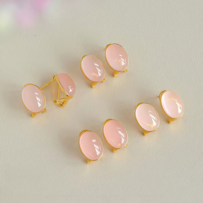 Boucles d'oreilles en cristaux naturels Paix Amour Guérison