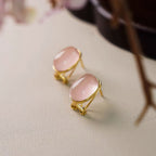 Boucles d'oreilles en cristaux naturels Paix Amour Guérison