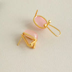 Boucles d'oreilles en cristaux naturels Paix Amour Guérison