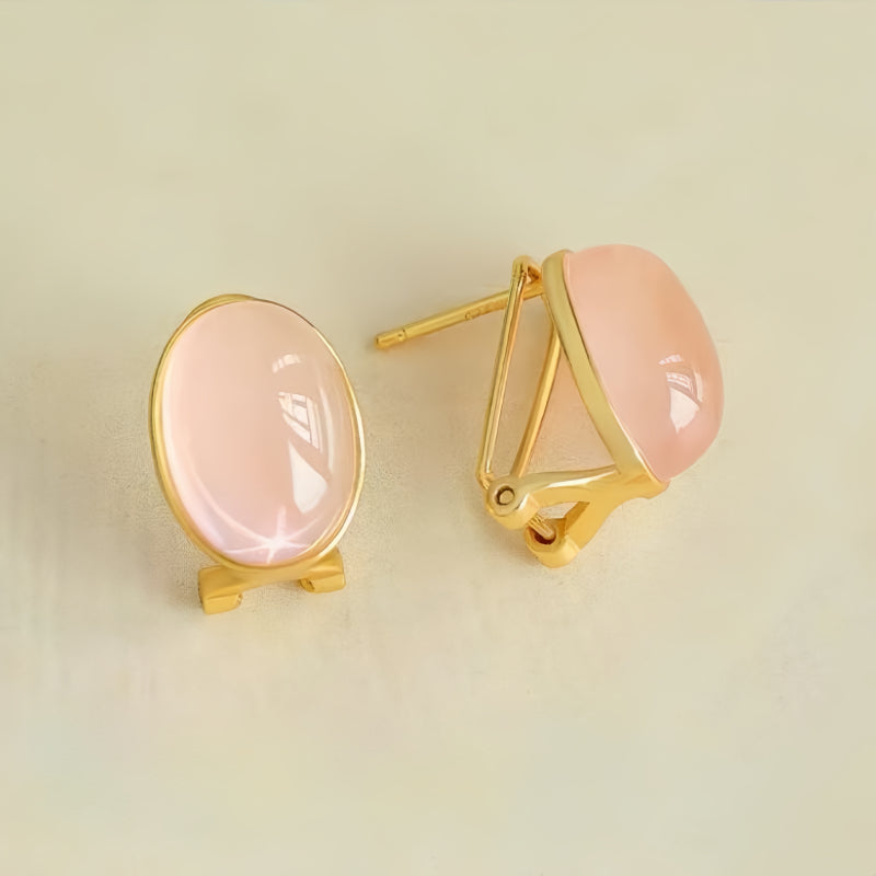 Boucles d'oreilles en cristaux naturels Paix Amour Guérison